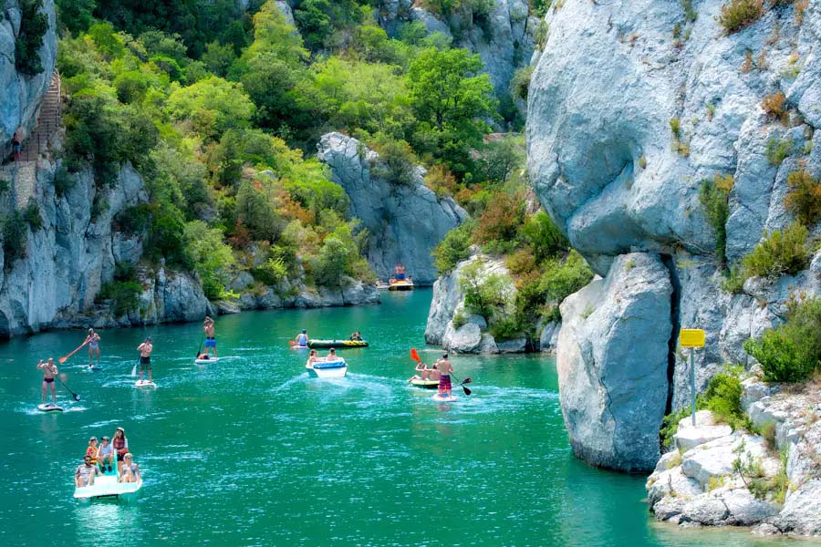 Campingplatz Bel Air Village Les Prés du Verdon am Fuße der Verdon-Schlucht.